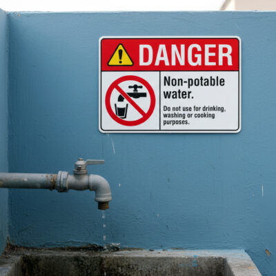 Danger Non-potable water. Do not use for drinking