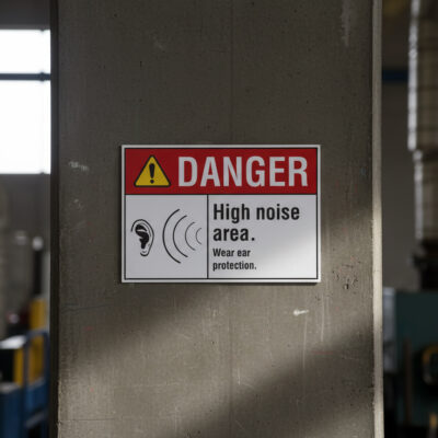 Danger High noise area. Wear ear protection.