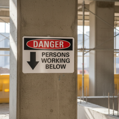 Danger Persons working below