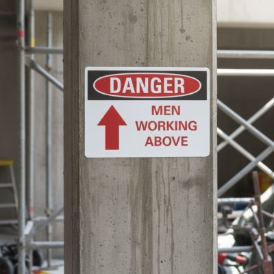 Danger Men working above