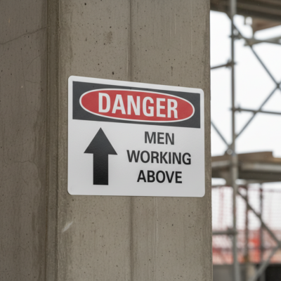 Danger Men working above