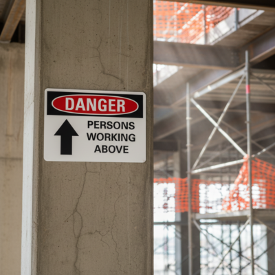 Danger Persons working above