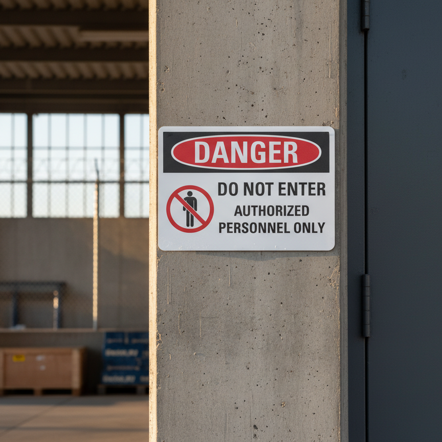 Danger Do not enter authorized personnel only