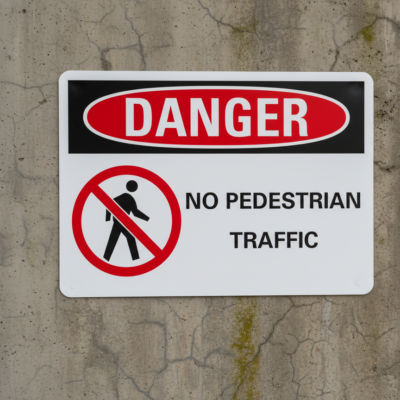 Danger No pedestrian traffic