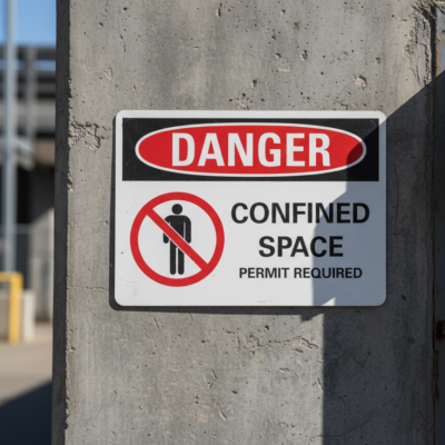 Danger Confined space permit required