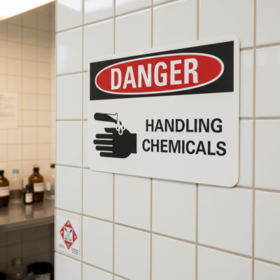 Danger Handling chemicals