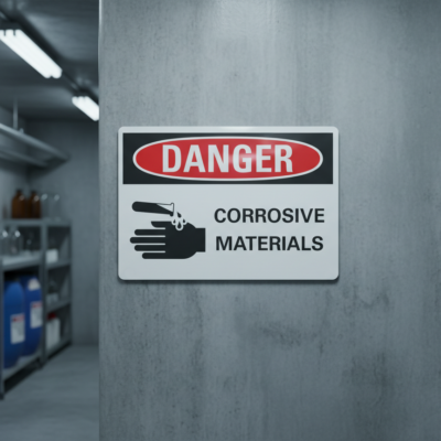 Danger Corrosive materials