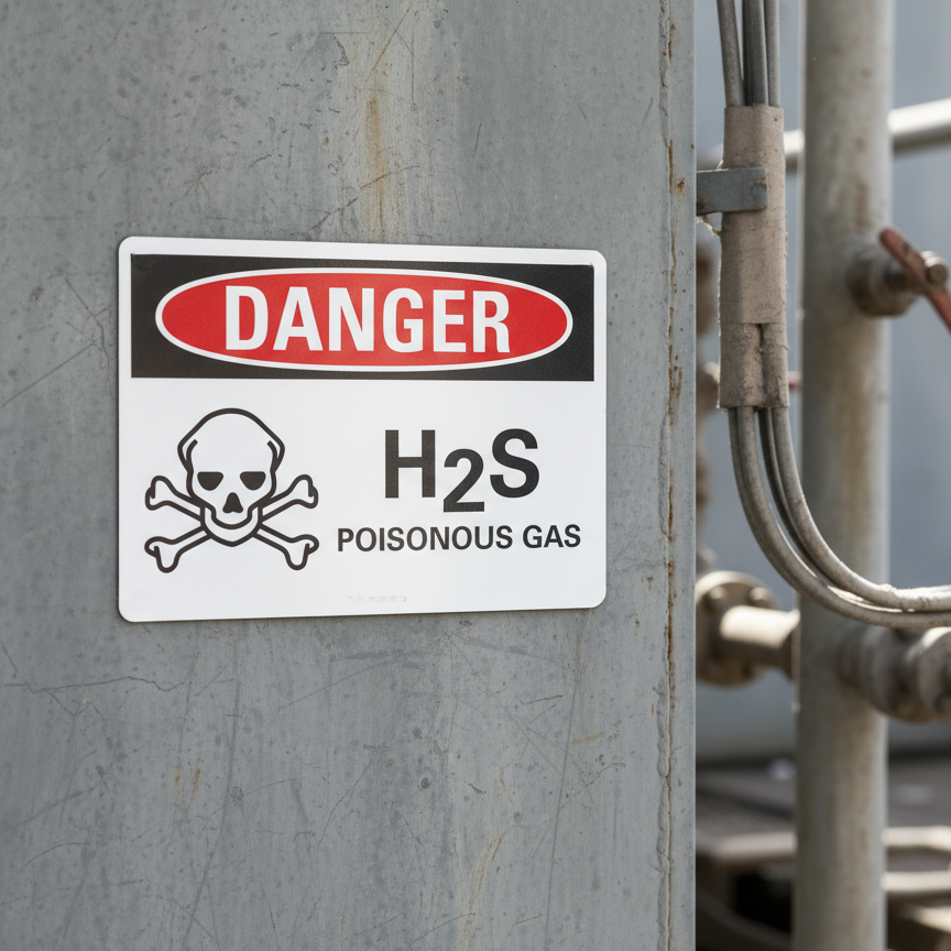 Danger H()2S poisonous gas