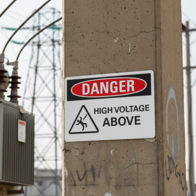 Danger High voltage above