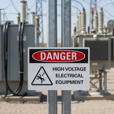 Danger High voltage electrical equipment
