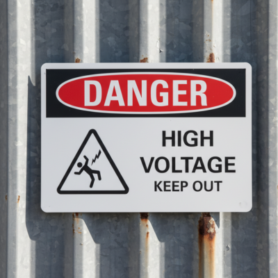 Danger High voltage keep out