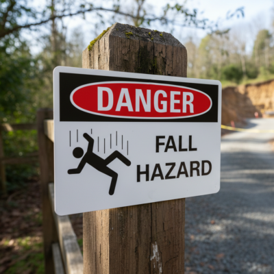 Danger Fall hazard