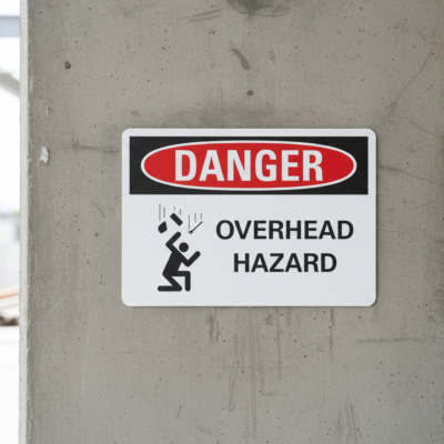 Danger Overhead hazard
