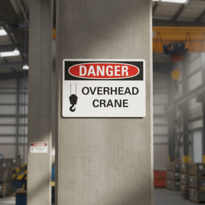 Danger Overhead crane