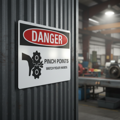Danger Pinch points watch your hands