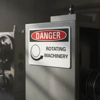 Danger Rotating machinery