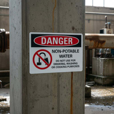 Danger Non-potable water do not use for drinking