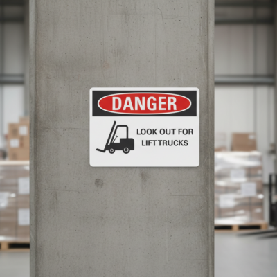 Danger Look out for lift trucks