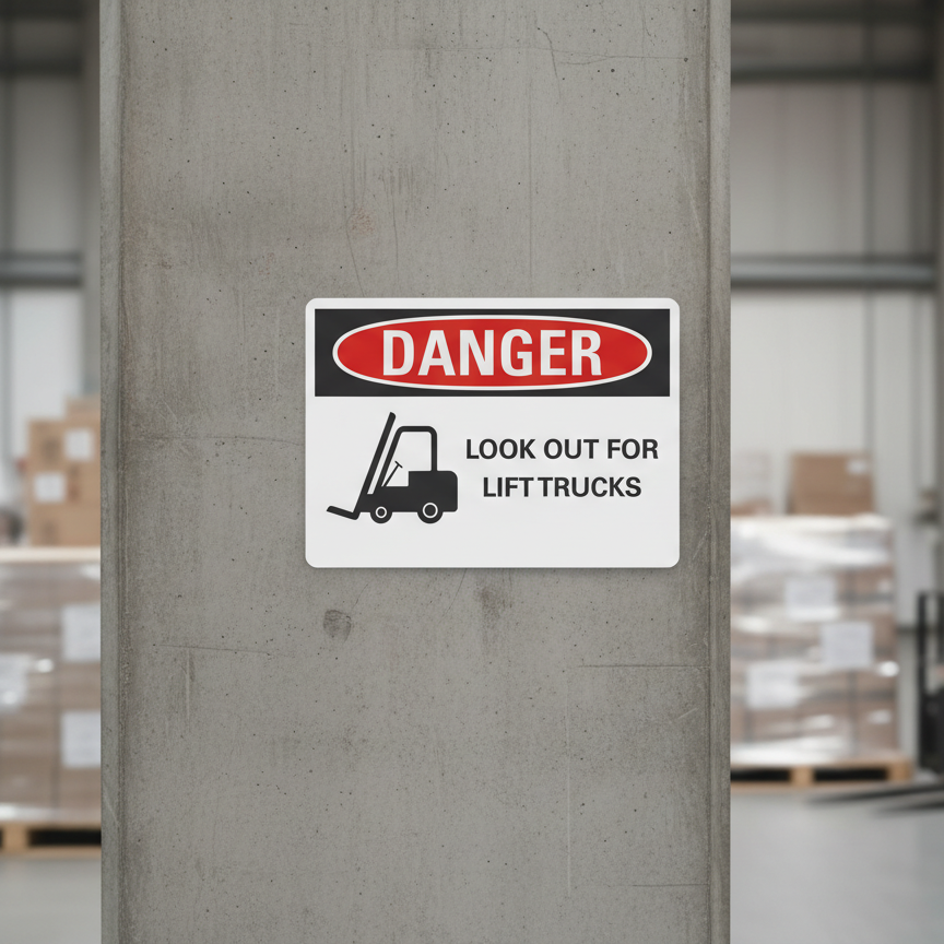 Danger Look out for lift trucks
