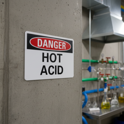 Danger Hot acid