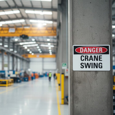 Danger Crane swing