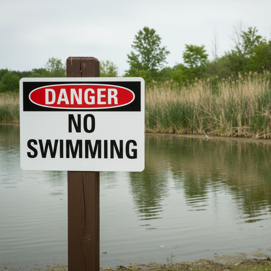 Danger No swimming - Image 2