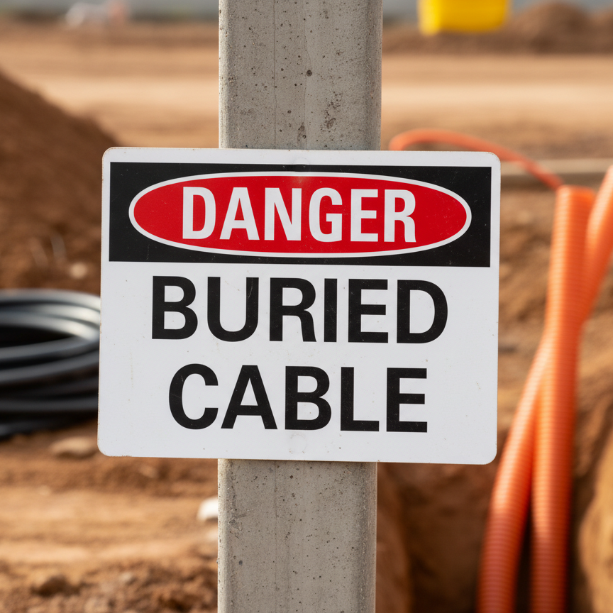 Danger Buried cable - Image 2