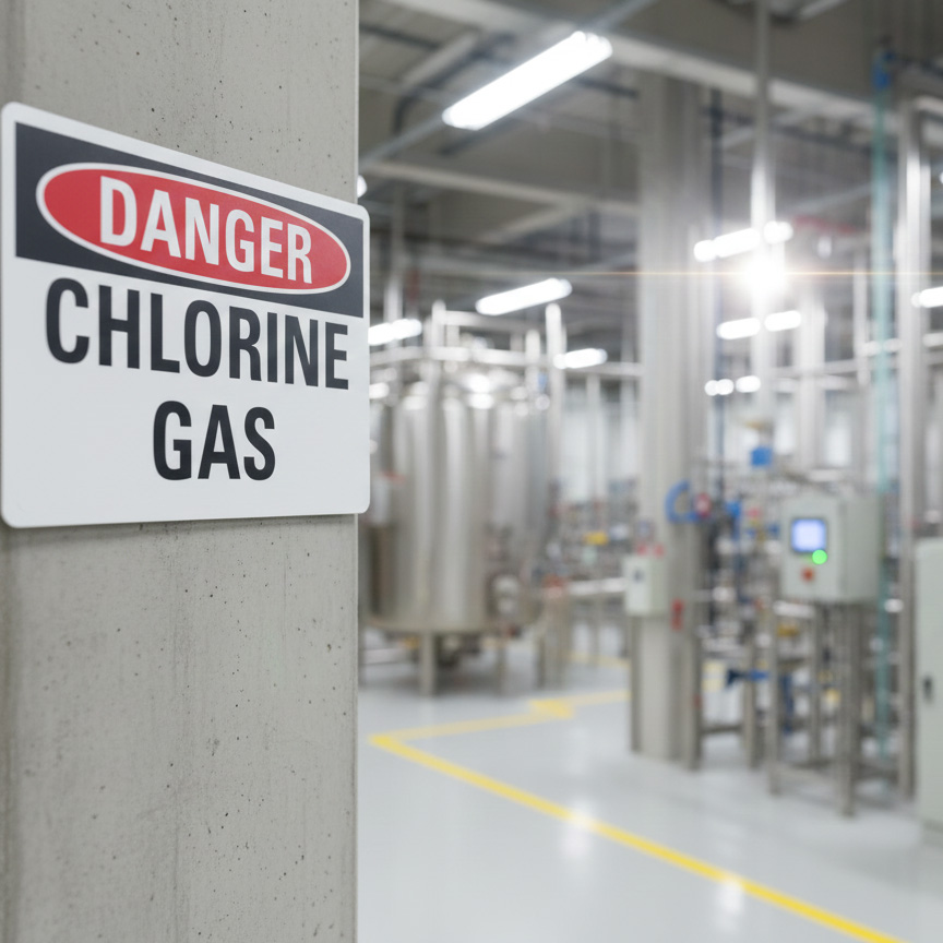 Danger Chlorine gas