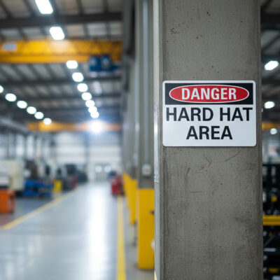 Danger Hard hat area