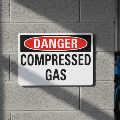 Danger Compressed gas