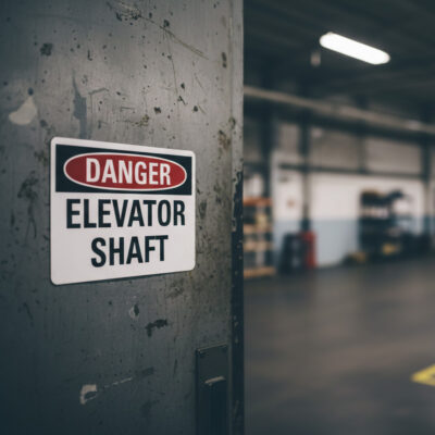 Danger Elevator shaft