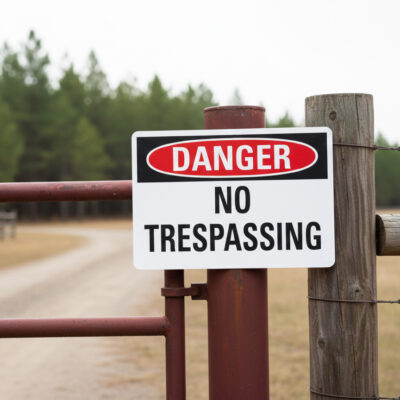 Danger No trespassing