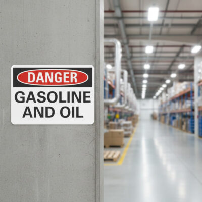 Danger Gasoline and oil