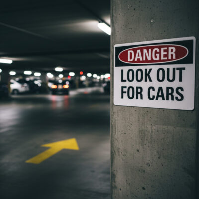 Danger Look out for cars