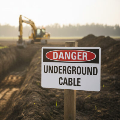 Danger Underground cable