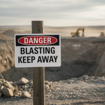 Danger Blasting keep away