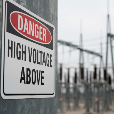 Danger High voltage above