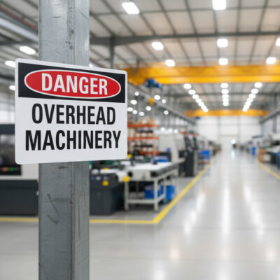 Danger Overhead machinery