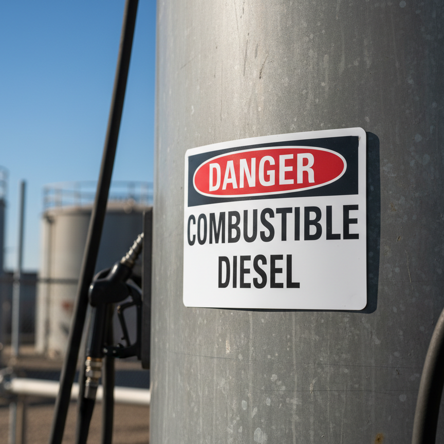Danger Combustible diesel - Image 2