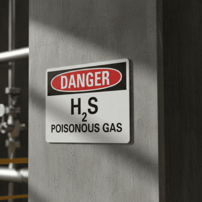 Danger H()2S poisonous gas