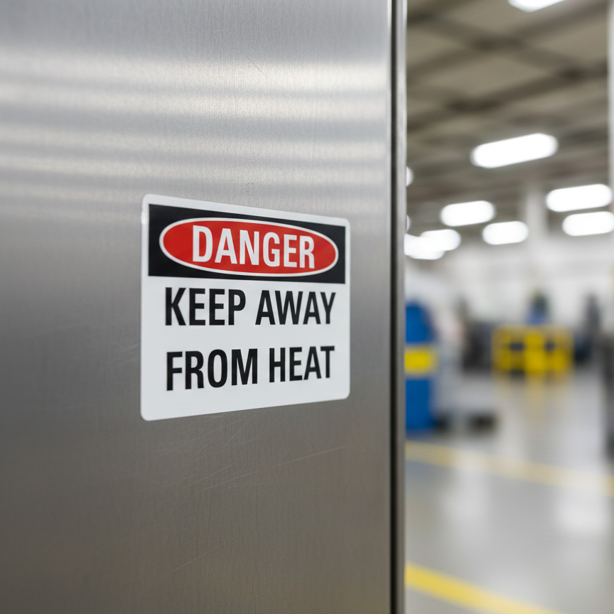 Danger Keep away from heat