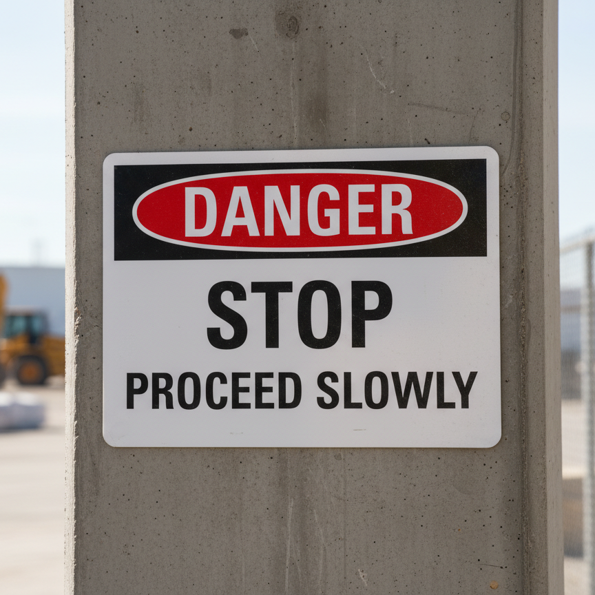 Danger Stop proceed slowly - Image 2