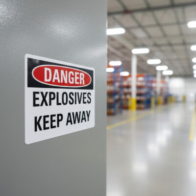 Danger Explosives keep away