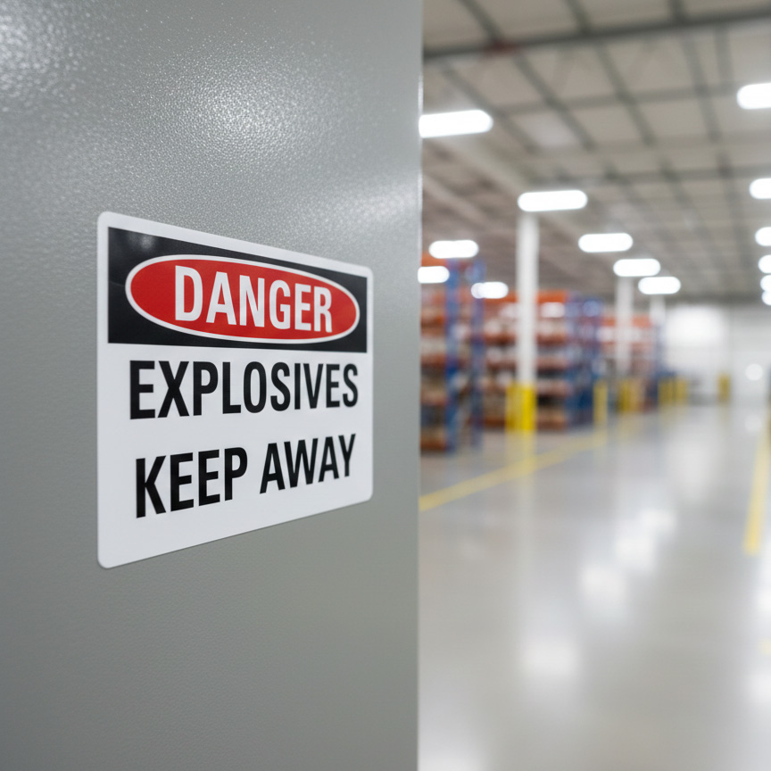 Danger Explosives keep away