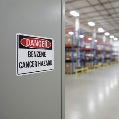 Danger Benzene cancer hazard
