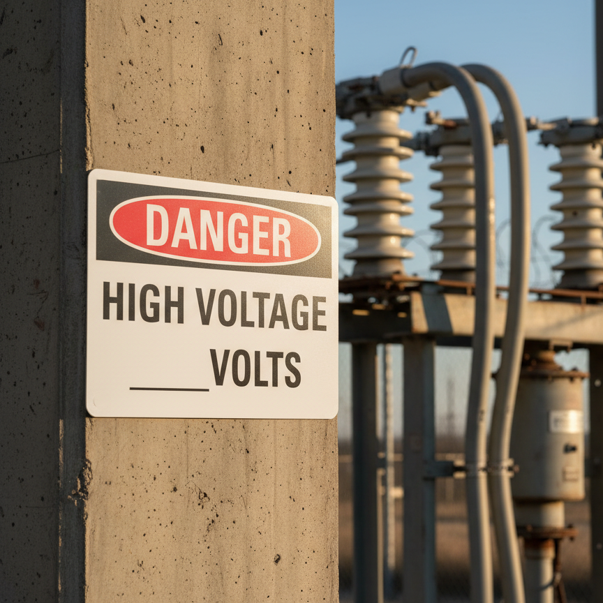 Danger High voltage____volts - Image 2