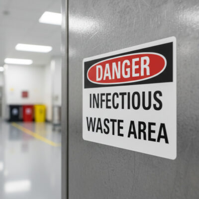 Danger Infectious waste area