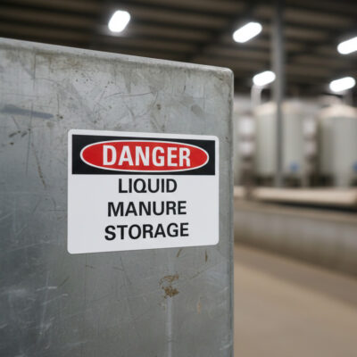 Danger Liquid manure storage