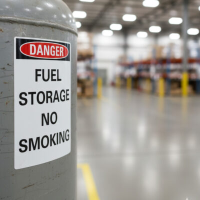 Danger Fuel storage no smoking