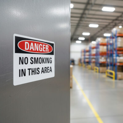 Danger No smoking in this area